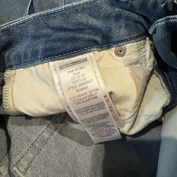 Good American Good Waist Exposed Zipper Stretch Jeans 25 0 Perfect hard to find - Picture 6 of 6